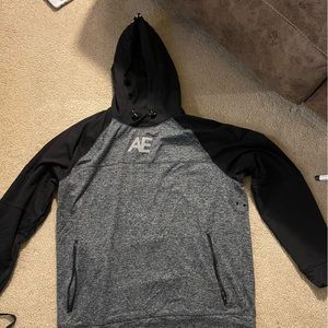 American Eagle Activewear Sweatshirt, XL, Black and Gray